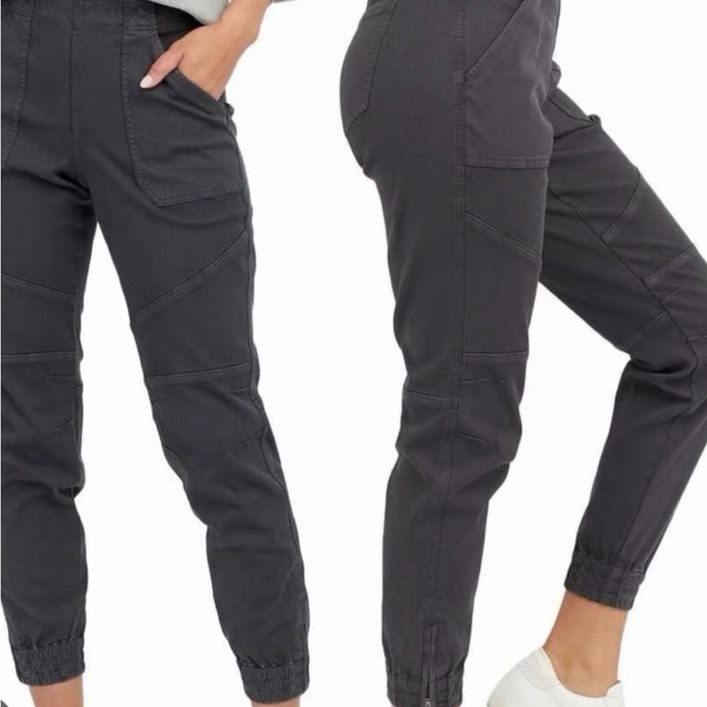 Spanx Twill Gray Cargo Jogger Pants